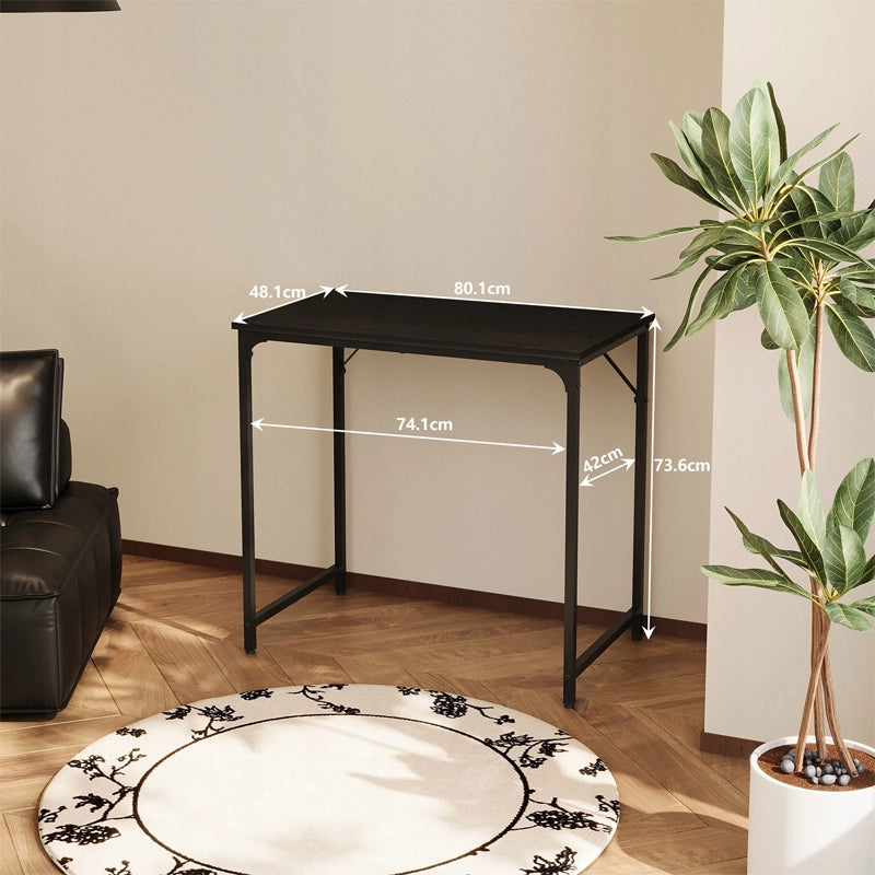 Scrivania per computer – Nera, stile industriale, loft moderno, 80 cm