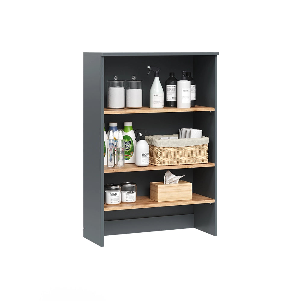Vicco Mobile da bagno Antracite/quercia dorata 68 x 100.4 cm con ripiani aperti