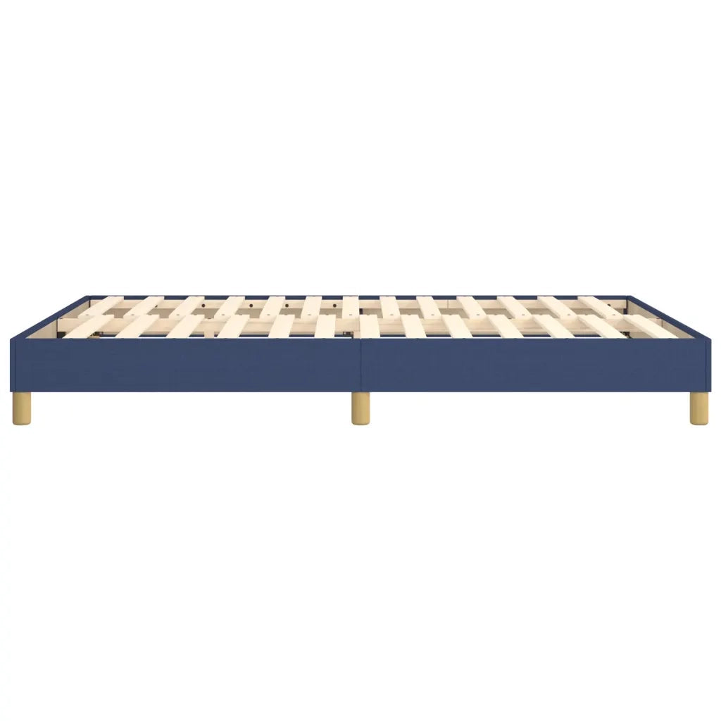 Struttura Letto a Rete a Molle-Giroletto Blu 140x200 cm in Tessuto 640790