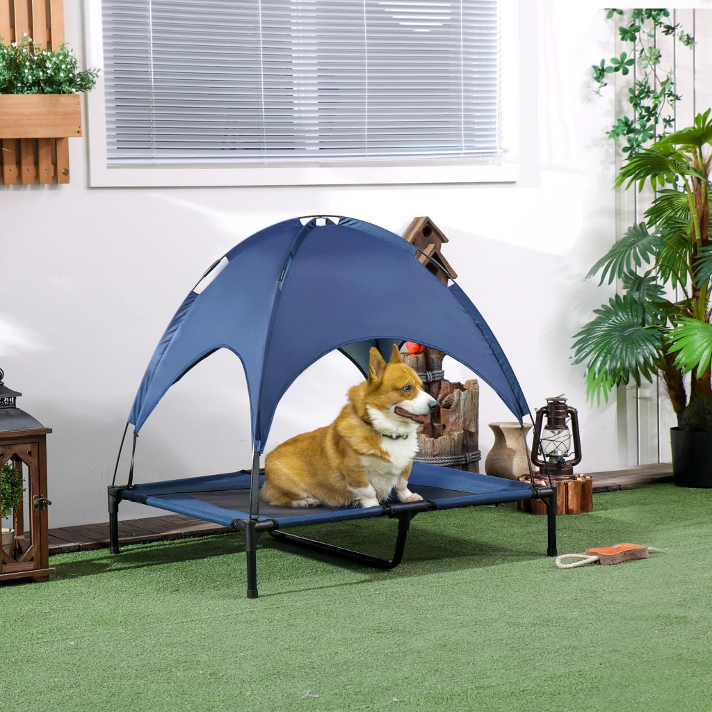 Cuccia per cani con baldacchino ¨C zephmum ¨C blu nero