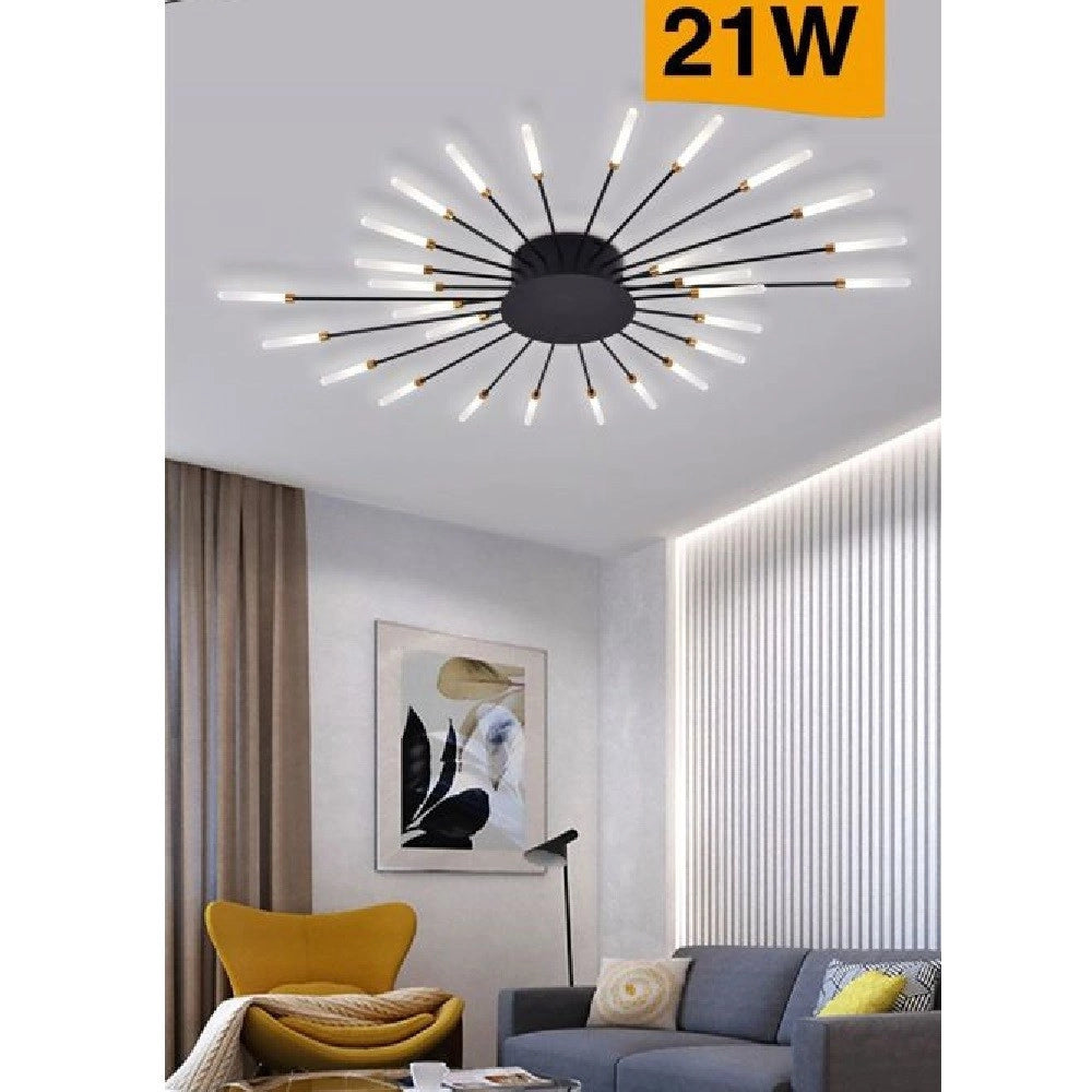 Trade Shop - Plafoniera Led Moderna 21 W Lampada Soffitto A Raggi Luce 6500k 3000k 4000k C33 - -bianco Naturale      -