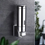 Dispensatore di sapone da parete 300ML - Senza forare / Attacco alla parete - Senza perforazione - Manuale - In acciaio inossidabile - Per shampoo, doccia, cucina e bagno