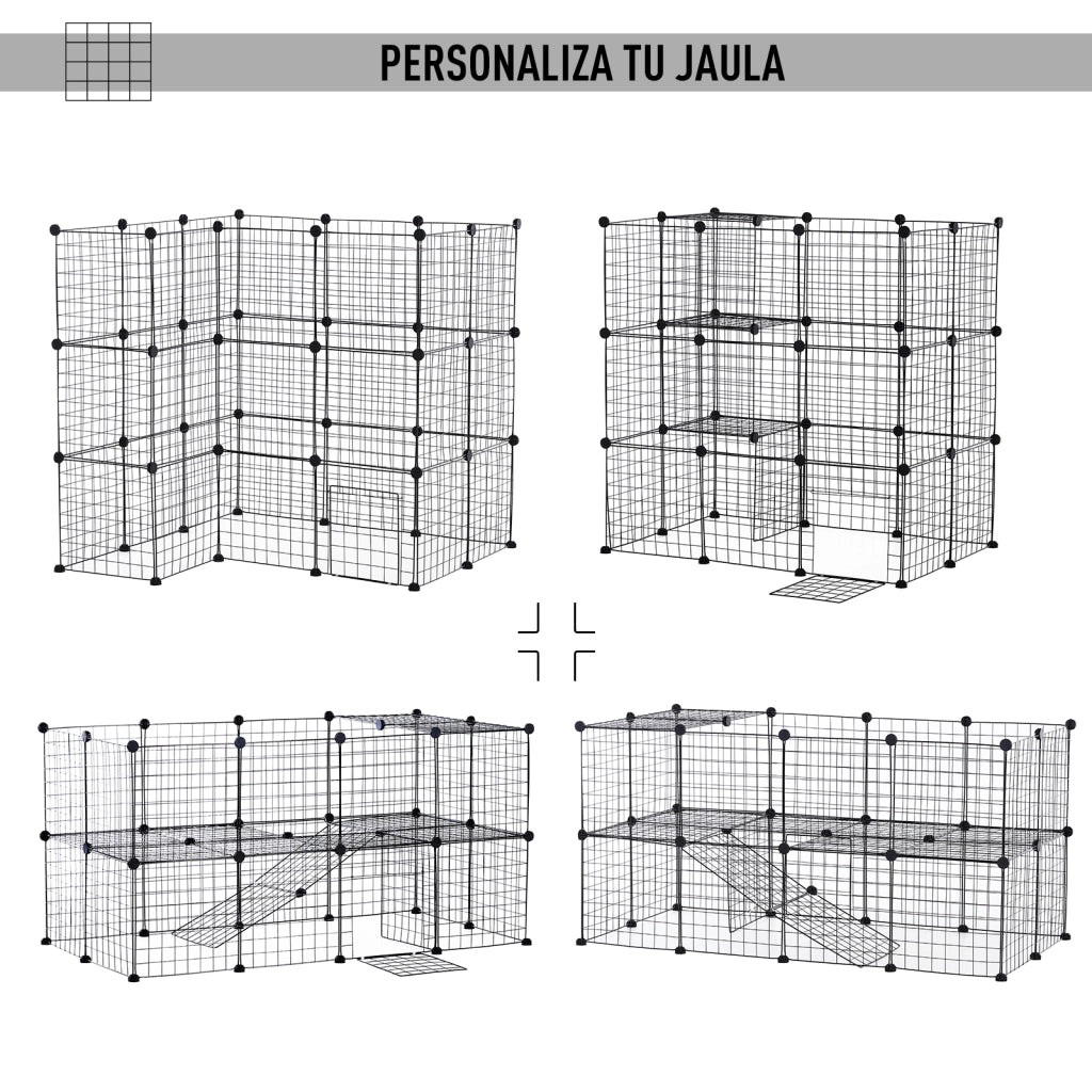 Recinto per Animali Domestici ¨C Zephmum ¨C Nero 146x73x73cm