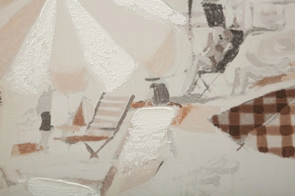 Quadro moderno, stampa dipinta 80x3x120cm Beach B