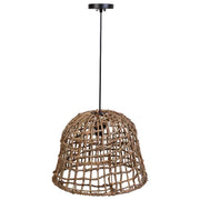 Lampada da soffitto in foglia di banano marrone naturale, D42x30h cm