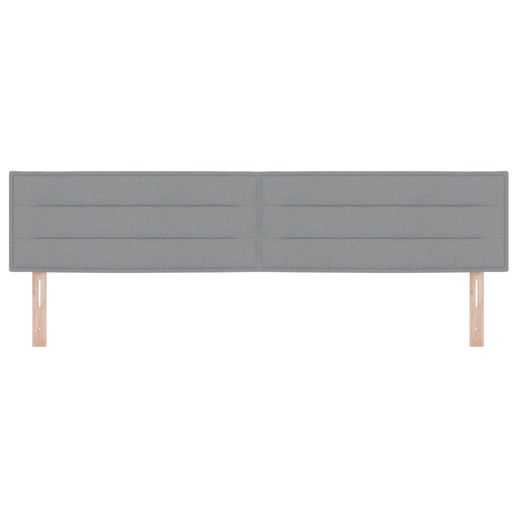 Testiera LED Design Linee Grigio Chiaro 200 cm Tessuto