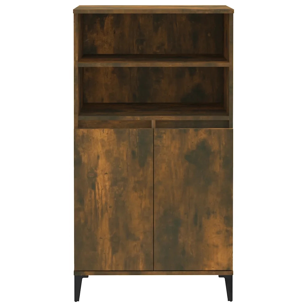 Credenza | Madia | Buffet da pranzo | Armadio da pranzo Rovere Fumo 60x36x110 cm in Legno Multistrato