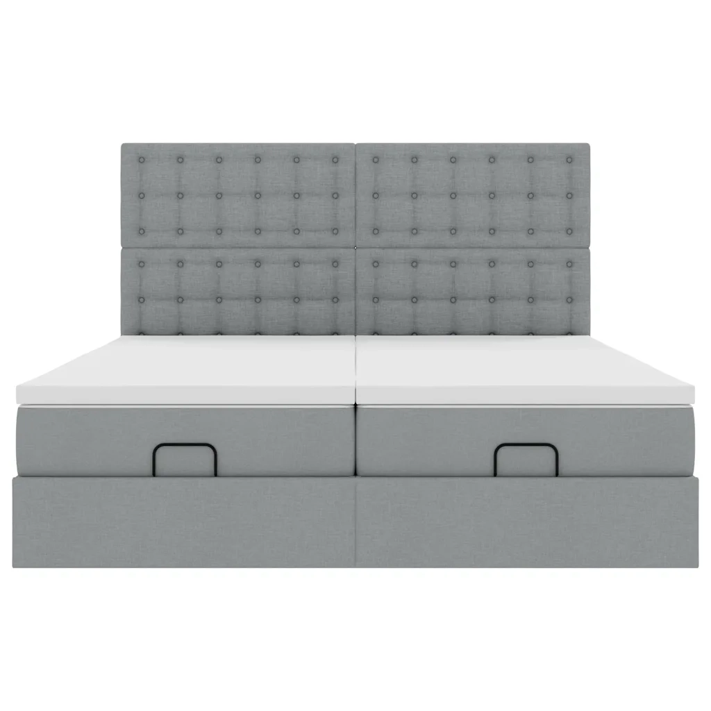 Struttura Letto Pouf con Materassi 160x200 cm in Tessuto 3314576