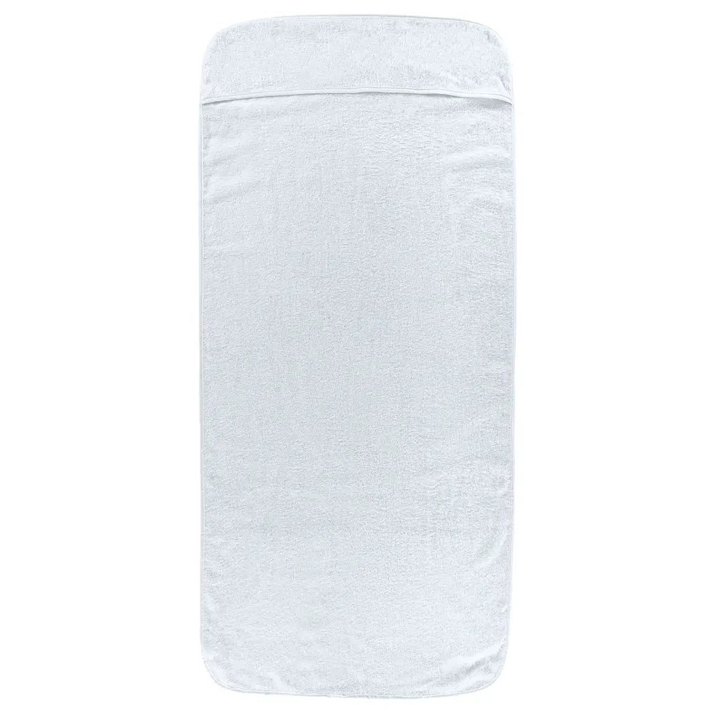 Asciugamani da Spiaggia 2 pz Bianchi 60x135 cm Tessuto 400 GSM CFW8330336