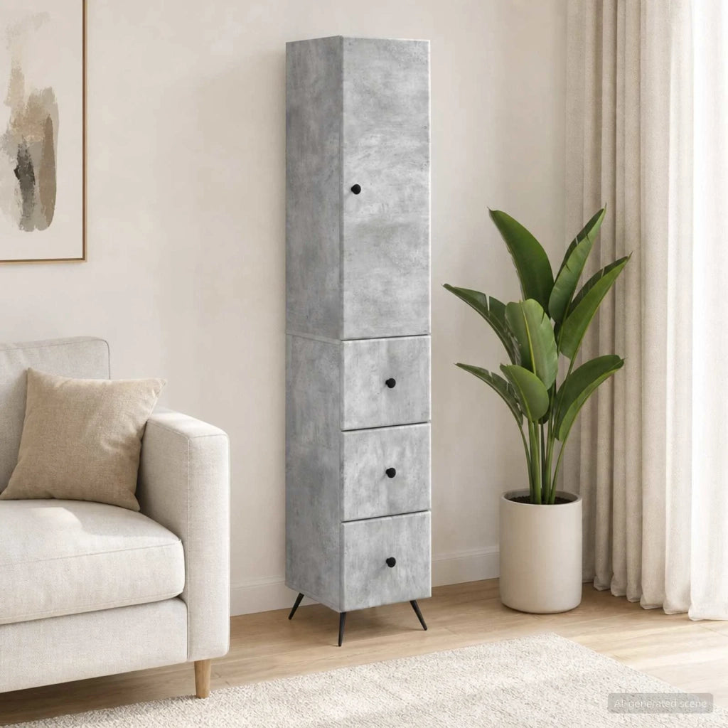 Set di armadi 2 pcs Grigio Cemento 34,5 x 34,5 x 90 cm 3416892