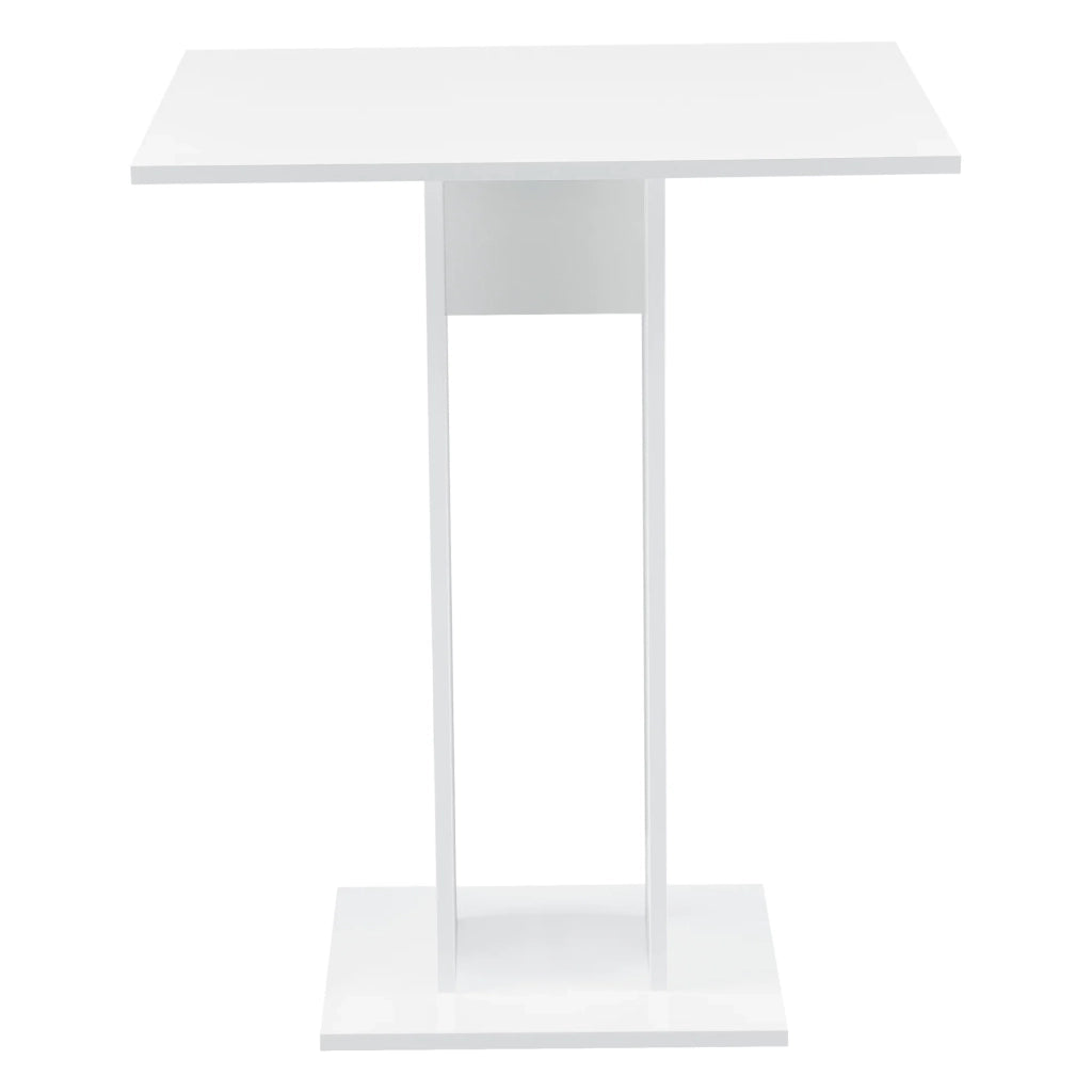 Tavolo da pranzo quadrato per sala da pranzo cucina soggiorno 78 cm bianco lucido 03_0006120