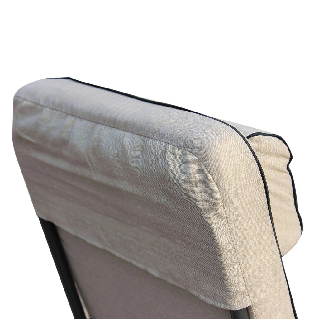 Poltrona Sdraio relax reclinabile in Tessuto Acciaio cm 155x60x60 - MORTY