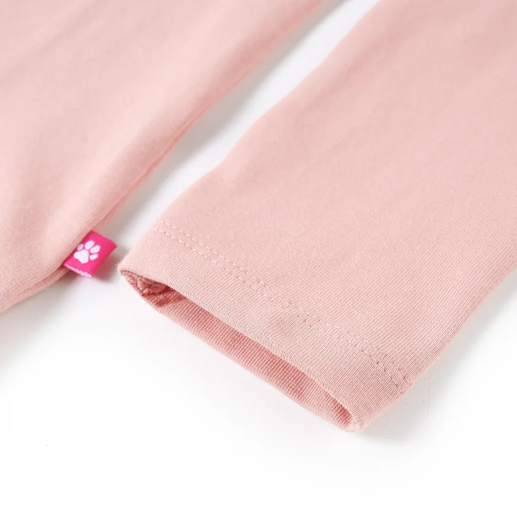 Maglietta Bambina Maniche Lunghe Rosa Chiaro 104 14085