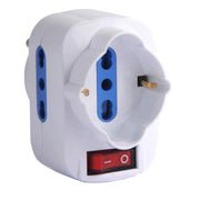 EcoPrice Adattatore Triplo Schuko +2 10/16A Spina 10A +Interrut.