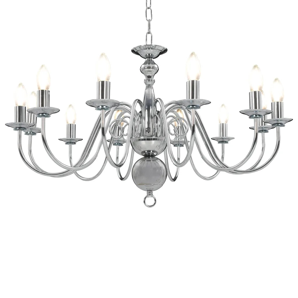 Lampadario Argento 12 Lampadine Attacco E14 cod mxl 48720