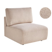 Modulo poltrona Beige Boucle Poltrona a 1 posto Stile moderno Soggiorno