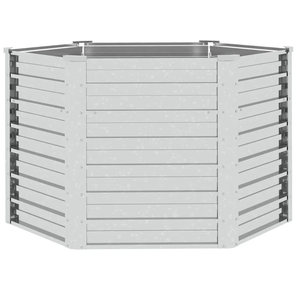 Letto Rialzato da Giardino 129x77 cm in Acciaio Zincato Argento 316898