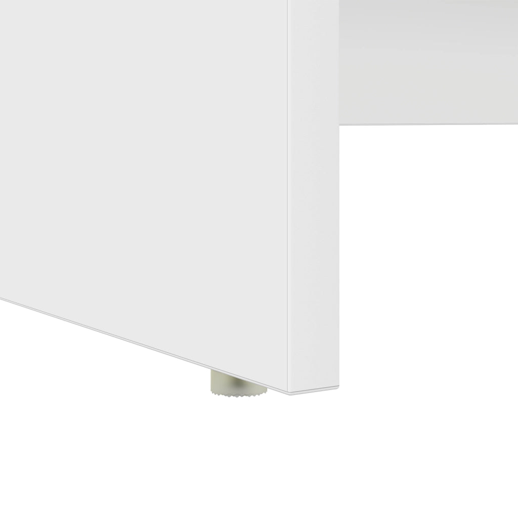 Scrivania con storage Bianca 120,5x44x88,5 cm Legno ingegnerizzato