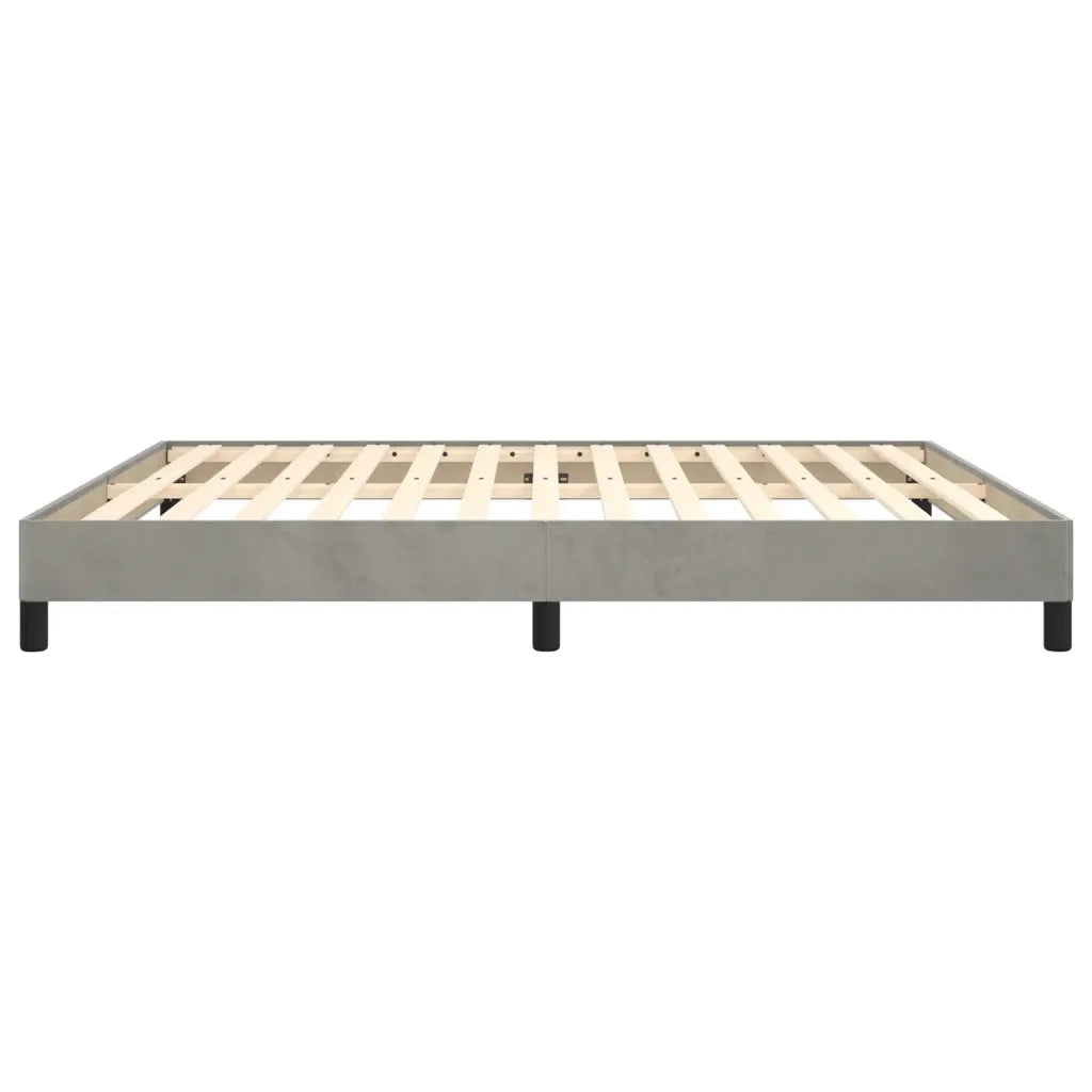 Giroletto senza Materasso Grigio Chiaro 160x200 cm Velluto 346982