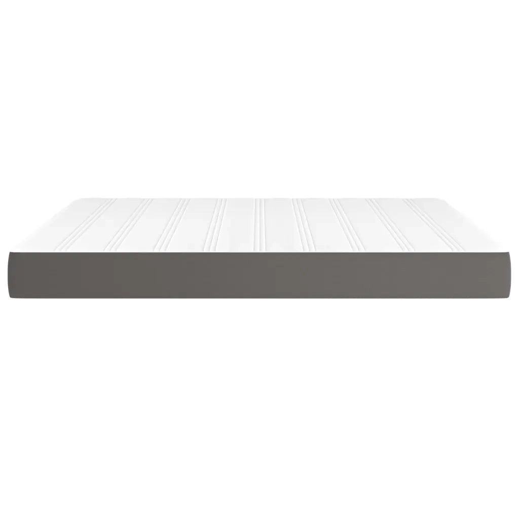 Materasso a Molle Insacchettate Rigidità Media Grigio 180x200x20 cm in Similpelle 347846