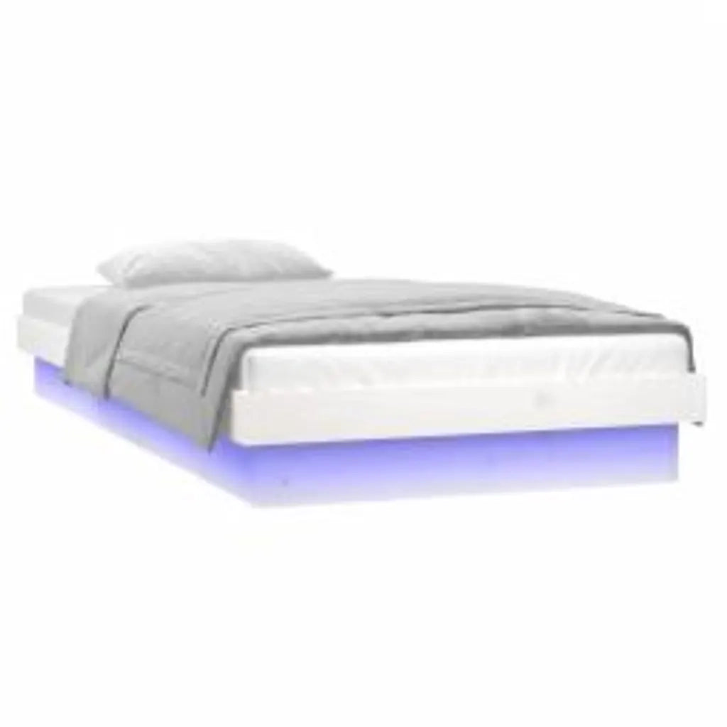 Giroletto con LED Bianco 90x200 cm in Legno Massello 819958