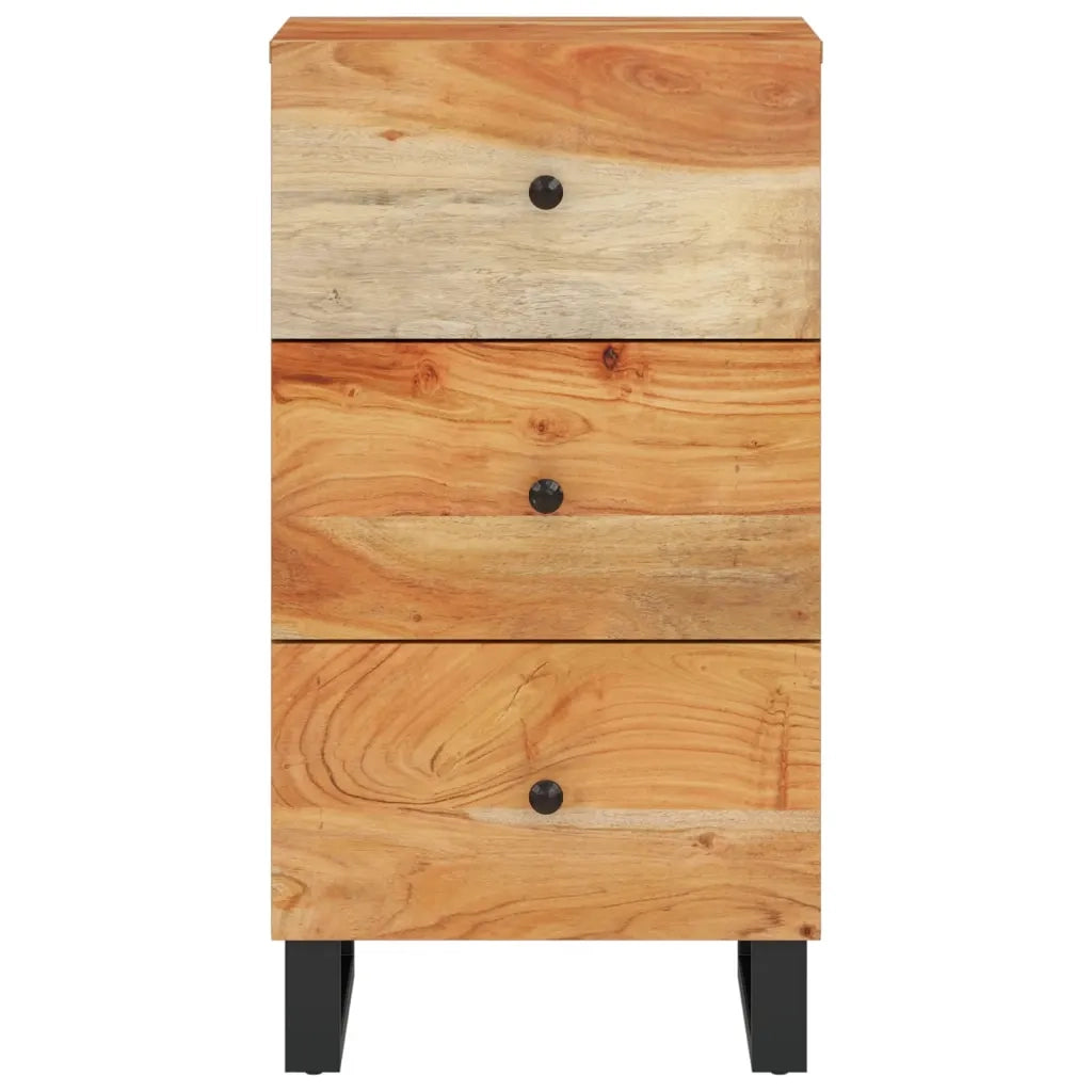 Credenza con 3 Cassetti 40x33,5x75 cm Legno Massello di Acacia 352906