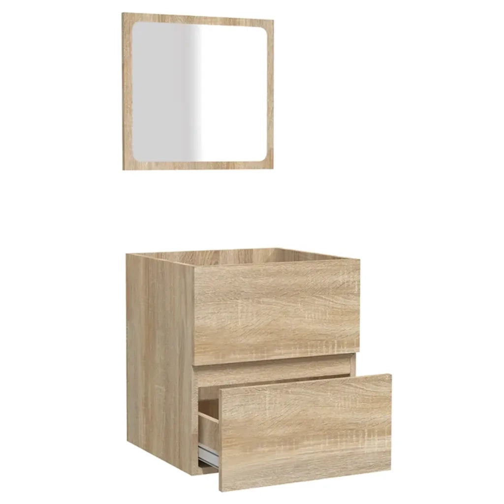 Mobile da Bagno con Specchio-Armadietto a Specchio da Bagno Rovere Sonoma in Legno Multistrato 566434