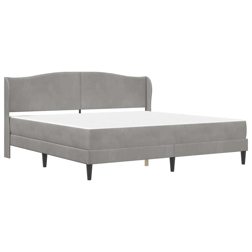 Struttura del letto Grigio Chiaro 200 x 200 cm Velluto 3415226