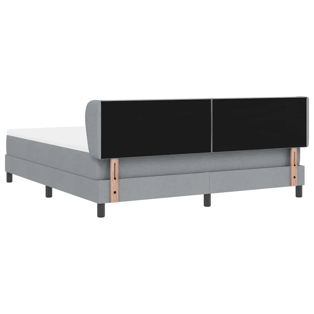Letto a molle con materasso Grigio chiaro 180 x 200 cm Tessuto 3340101
