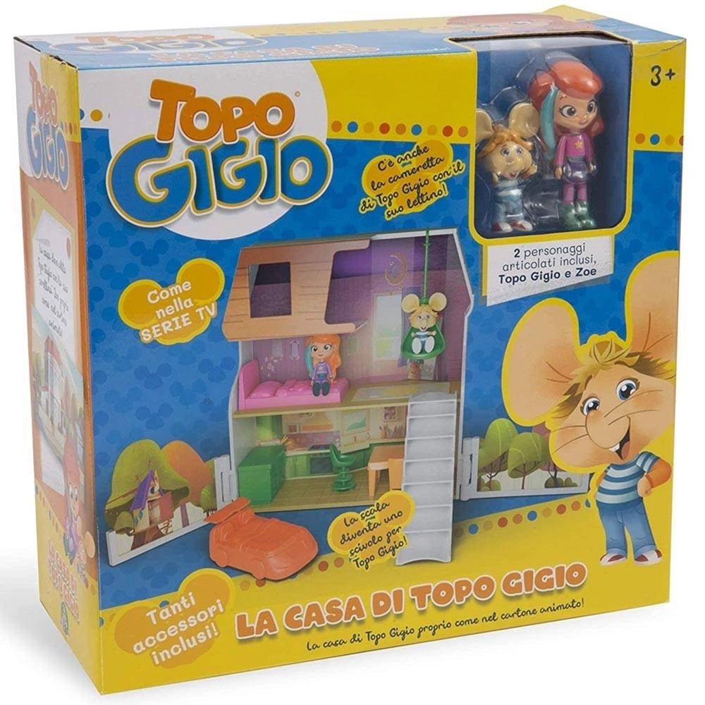 Trade Shop - Casa Di Topo Gigio Giocattolo Bambini Con 2 Personaggi E Accessori Gioco -