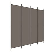 Divisorio a 4 Pannelli-Set di 4 pannelli Paravento Antracite 200x220 cm Tessuto