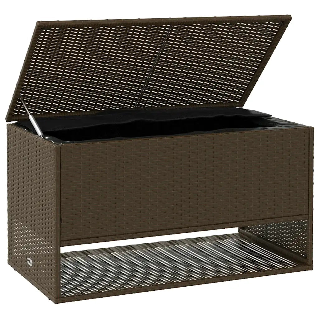 Scatola per Cuscini da Esterno Marrone 100x55x55,5cm Polyrattan CFW9795826