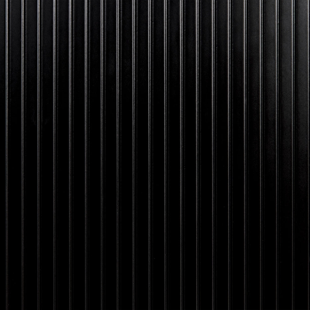 Mobiletto da bagno a parete con frontale scanalato 2 cassetti nero 60 x 52 cm stile elegante moderno