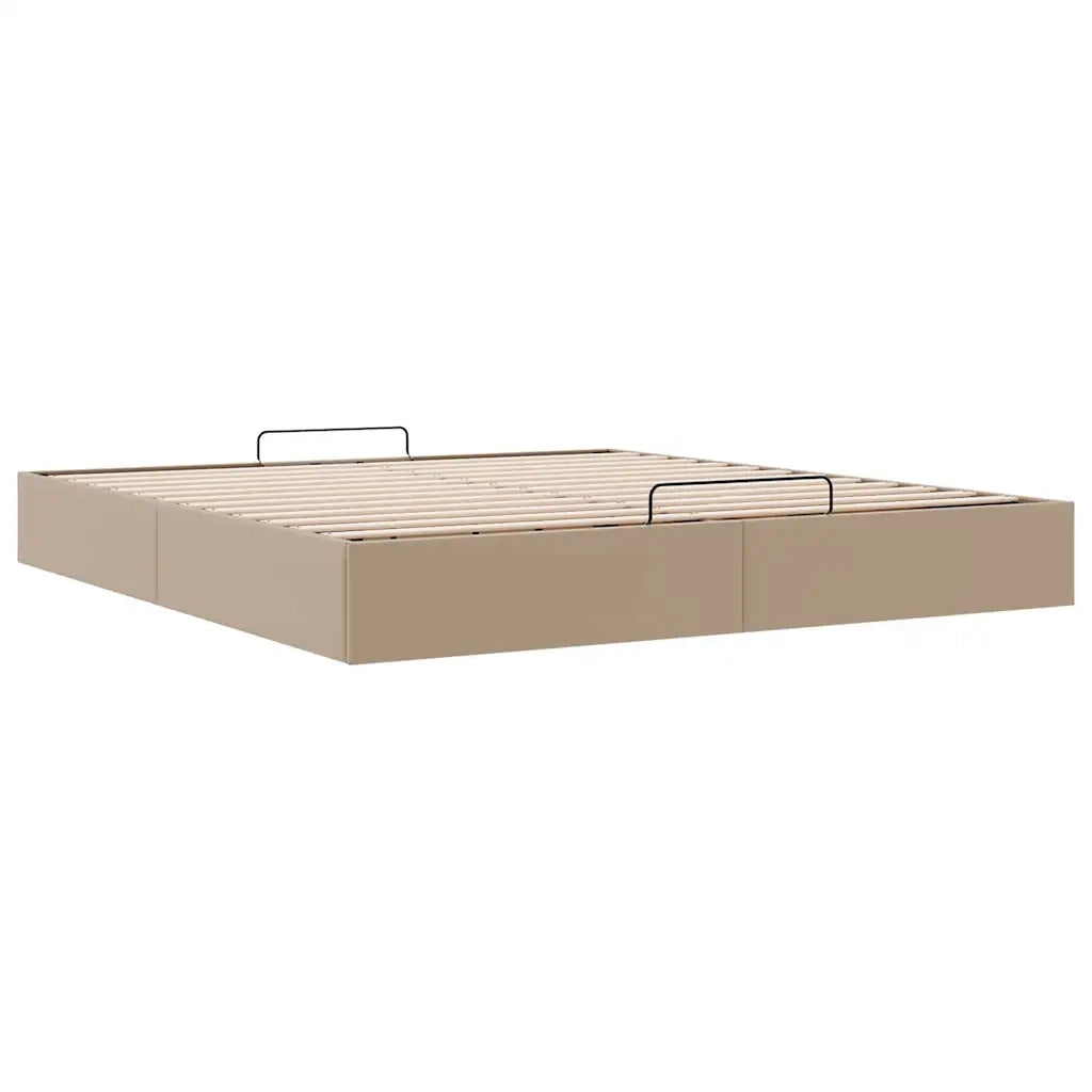 vidaXL Struttura Letto Pouf senza Materasso 160x200 cm Similpelle