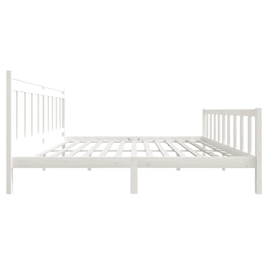Giroletto-Struttura Letto Bianco 180x200 cm Super King in Legno Massello 913507