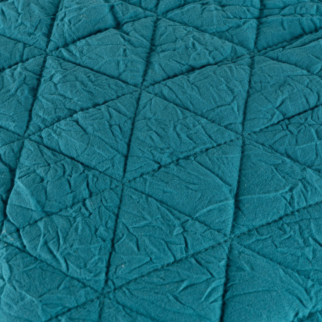 Copriletto Trapuntato Matrimoniale 250x250 cm Effetto Stropicciato, Trapunta Leggera con Imbottitura in Microfibra Anallergica 100 g/m², Copriletto Moderno per Mezza Stagione e Arredo Camera Azzurro