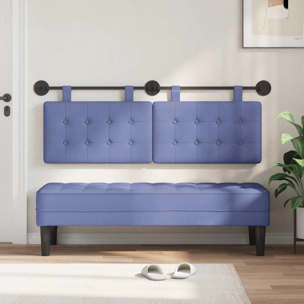 Testiera | Testata sospesa Blu jeans Tessuto