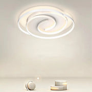Trade Shop - Plafoniera Led 45w Cerchio Spirale Vortice Bianco Lampadario Soffitto Luce 4000k 70593 -