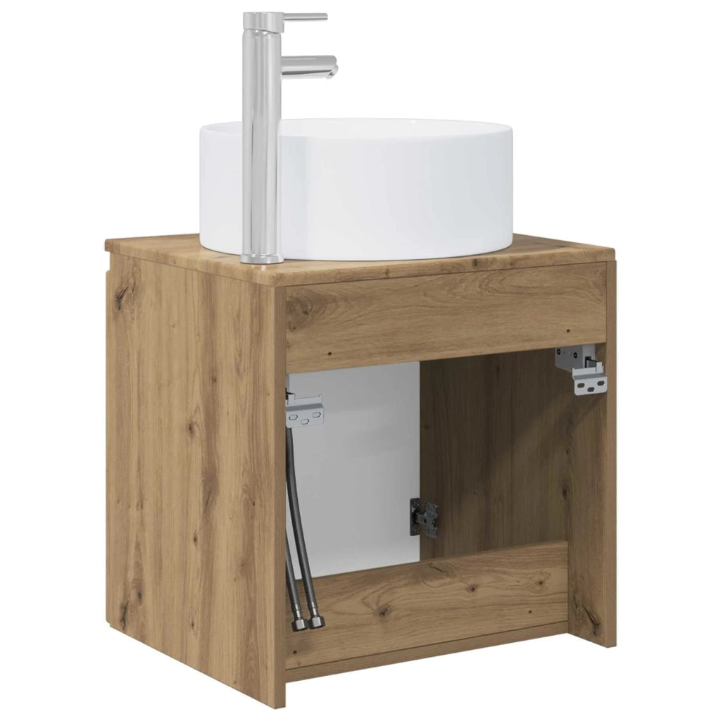 Mobile lavabo da parete Rovere Artigianale
