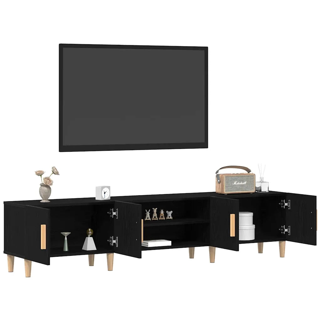 Mobile TV-Credenza per TV-Console TV Rovere Nero 180 x 31,5 x 40 cm Legno multistrato 296850