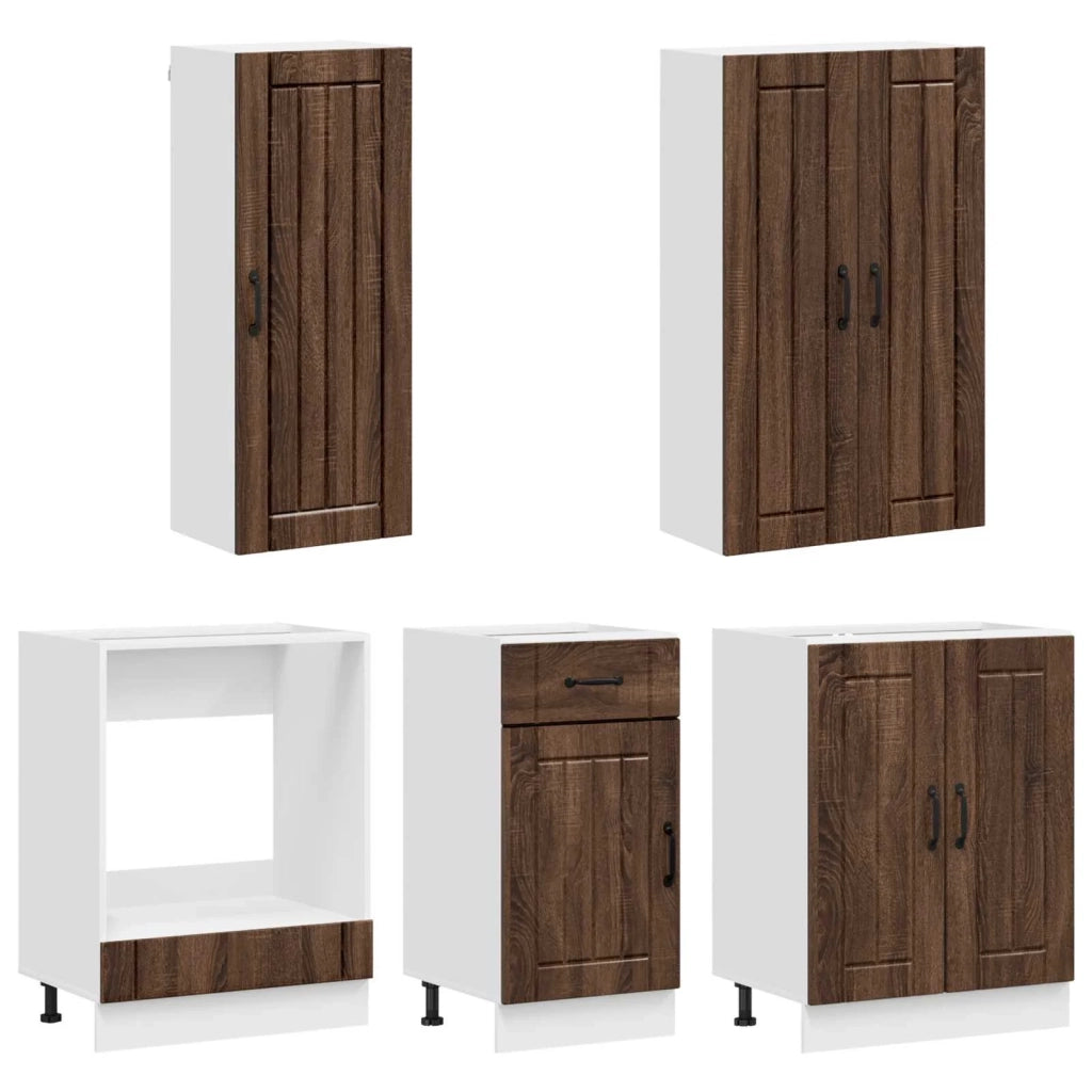 Unità Cucina LUCCA 5 pcs Rovere Marrone Legno ingegnerizzato 3438272