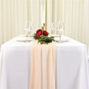 Telaio per tavolo, chiffon, decorazione per tavolo, matrimonio, nastro per tavolo, 70 x 300 cm, slitta per matrimonio, tovaglia per tavolo, comunione, decorativo per compleanno, festa, decorazione per matrimonio (champagne)