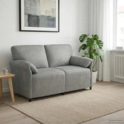 Divano a 2 Posti Grigio Chiaro 158 x 83 x 95 cm Velluto