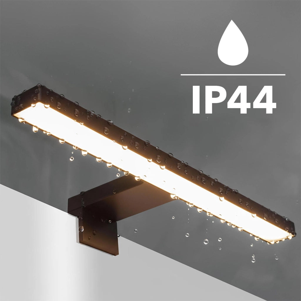 Applique da Specchio Nero IP44 LED 5W CCT 3 Temperature Luce Bagno Specchiera Quadri Lampada Moderna Parete 230V