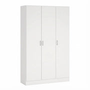 Armadio Multiuso Mobile Con 3 Ante Battenti E Ripiani Interni Design Moderno Armadietto Salvaspazio Per Camera Da Letto Bagno Lavanderia Ingresso Ripostiglio 140.25 x 36 x 180.9 cm Bianco