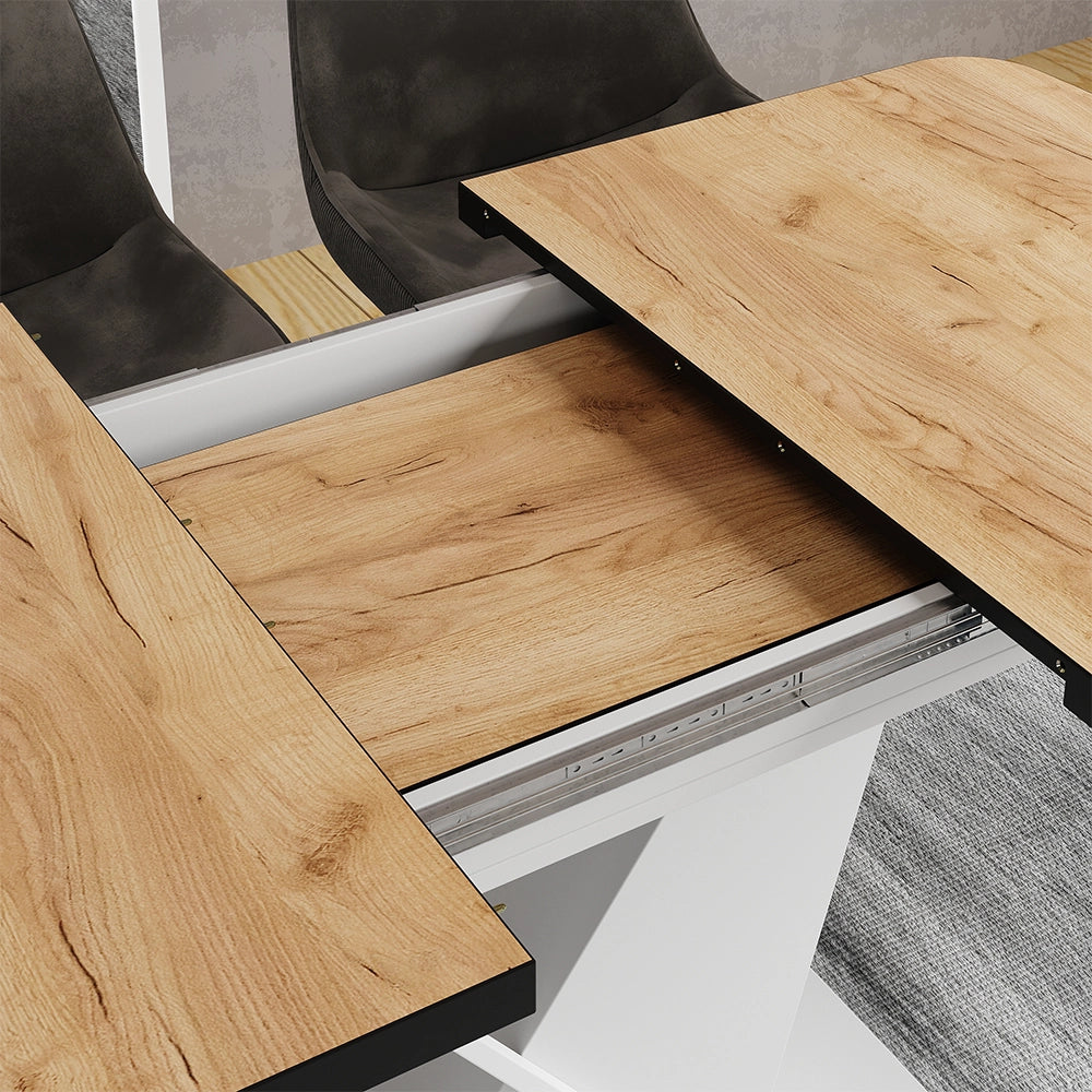 Vicco tavolo da pranzo allungabile Quercia dorata/bianco 120 x 80 cm estensibile