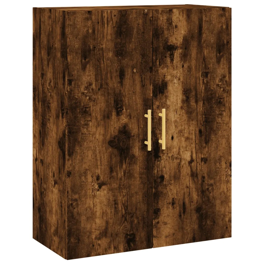 vidaXL Mobili a Parete 2 pz Rovere Fumo 69,5x34x90 cm