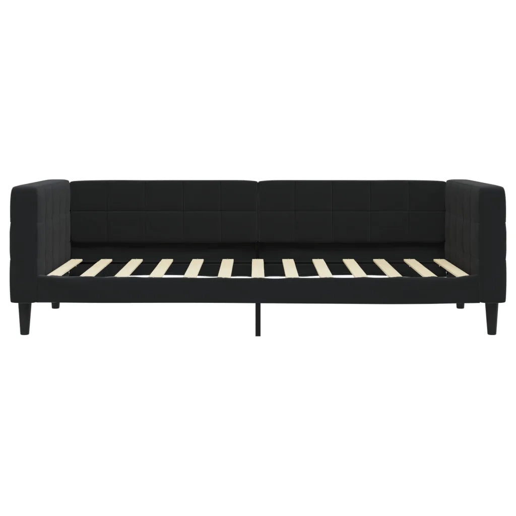 Divano Letto con Letto Estraibile-Sofa Letto-Daybed Nero 100x200 cm in Velluto 725896