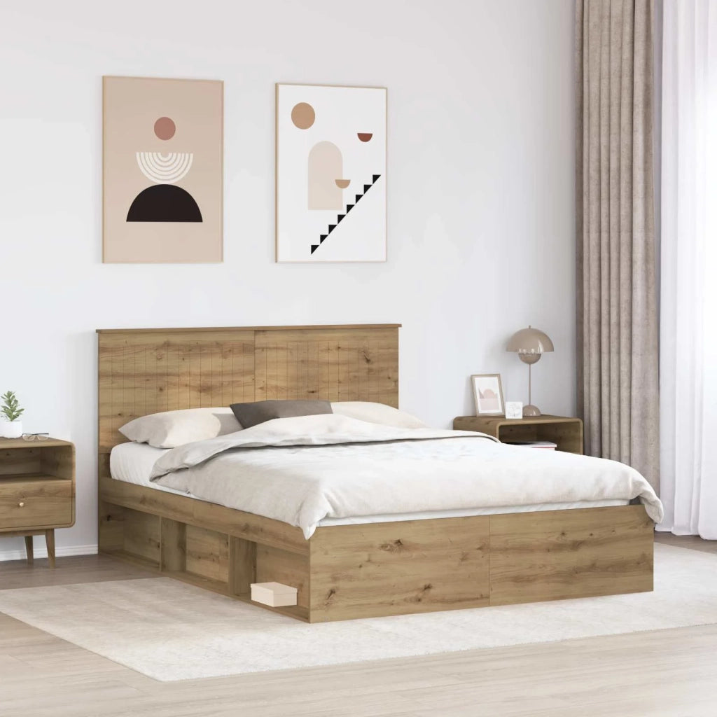 Struttura del letto-Giroletto Rovere Artigianale 150 x 200 cm 657620