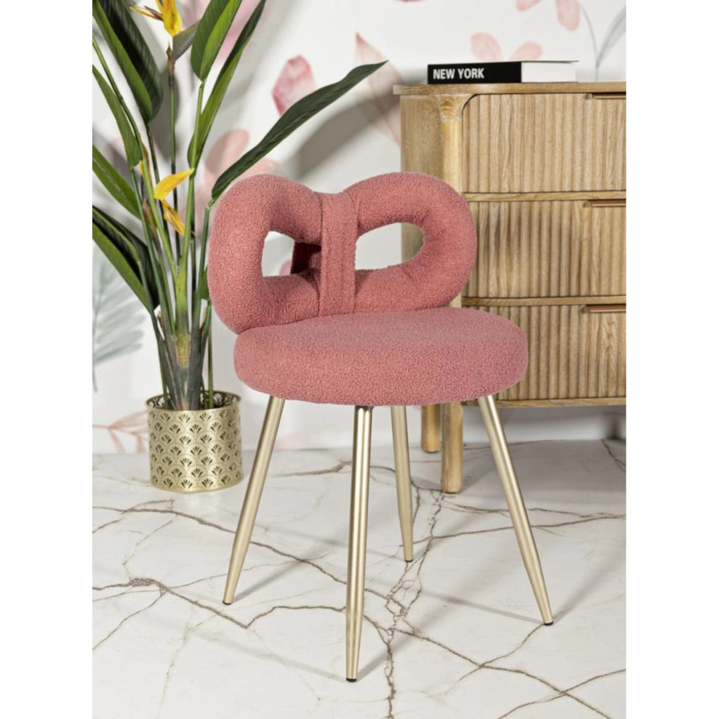 Sedia Fiocco 1, Rosa, MDF, 40x40x67 cm